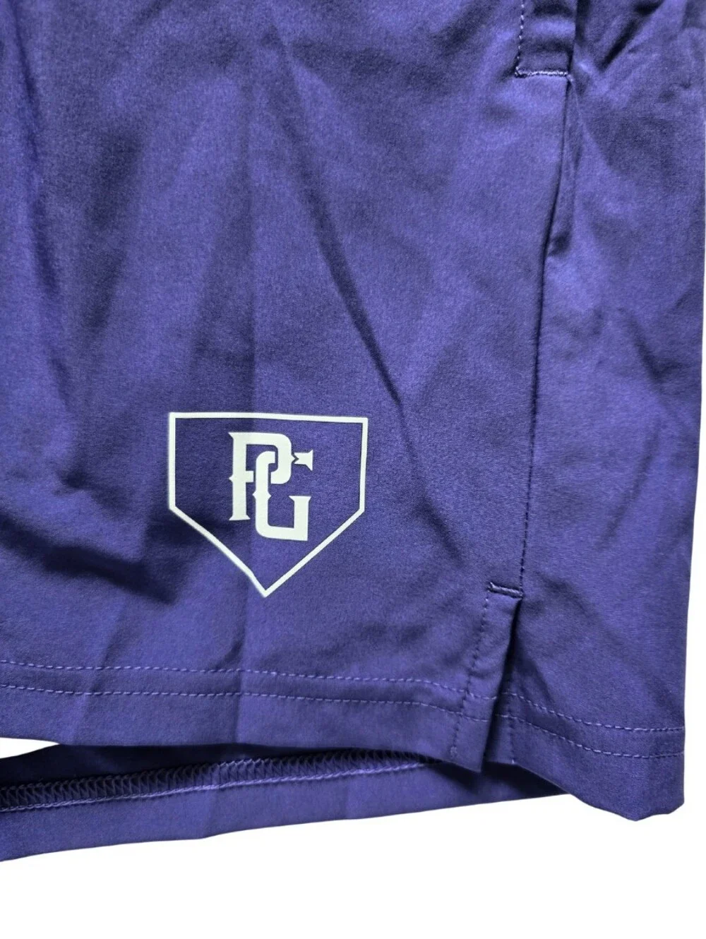 PERFECT GAME Showcase 2-in-1 Baseball Shorts Purple Men's Medium Performance